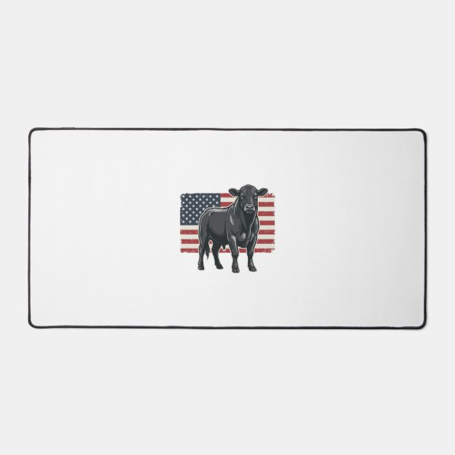 Drapeau taureau patriotique Gravure vintage Graphi (Recto)