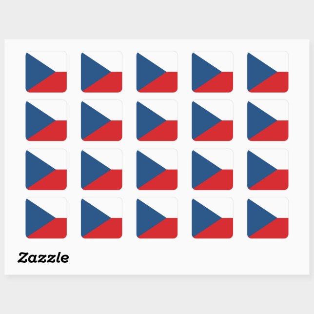 Drapeau tchèque & autocollants de mode République  (Feuille)