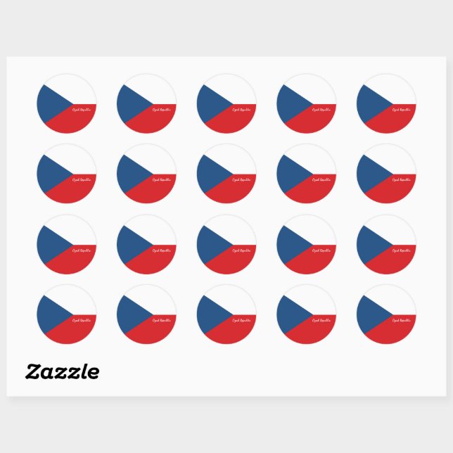 Drapeau tchèque & autocollants de mode République  (Feuille)