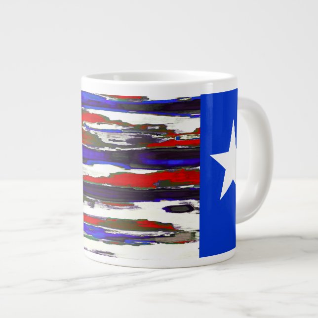 Drapeau texan ~ 20oz Jumbo Mug (Devant droit)