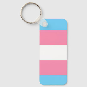 drapeau trans sur porte-clés