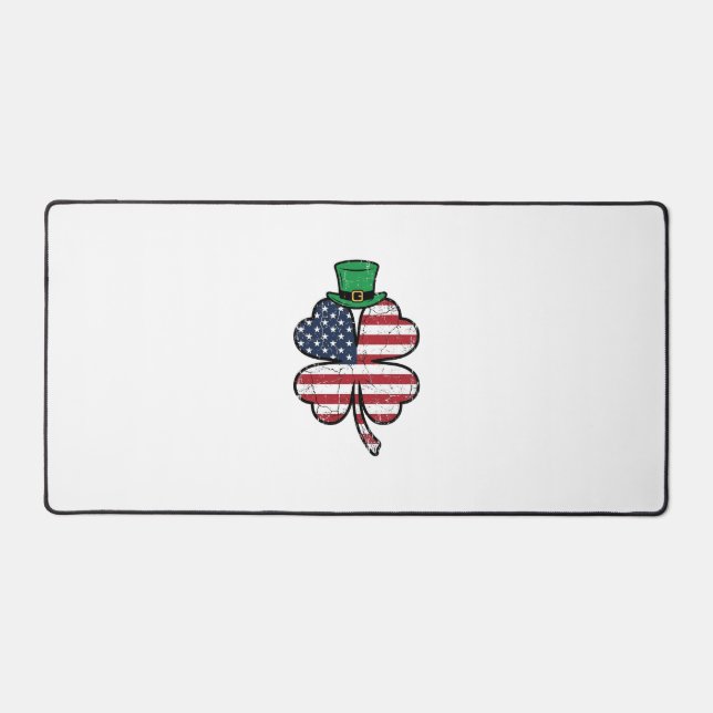 Drapeau Trèfle Vintage Fête de la Saint-Patrick (Recto)