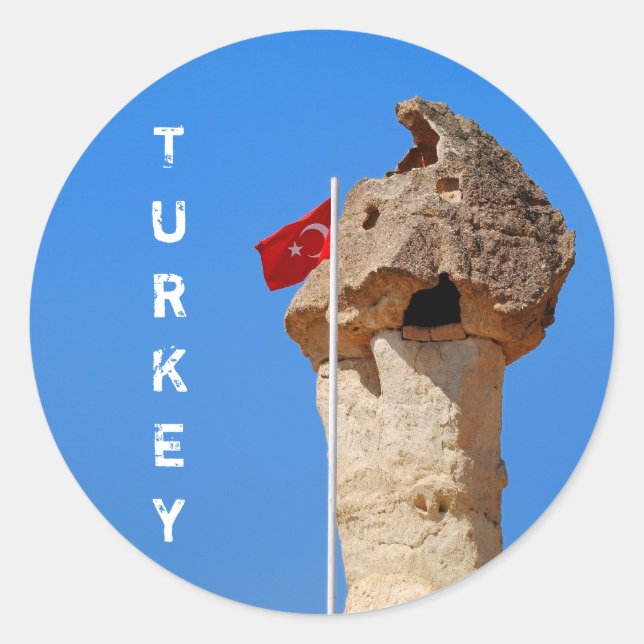 Drapeau Turquie Sticker (Devant)
