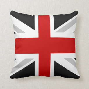 drapeau uk lancer oreiller noir rouge