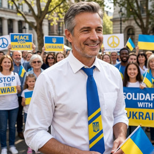 Drapeau ukrainien. Armoiries. Truzyb. Cravate