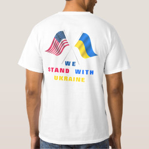 Drapeau Ukrainien Avec L'Ukraine T-Shirt USA