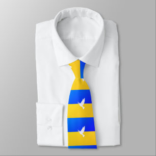Drapeau ukrainien Cravate Soutien Ukraine Colombe
