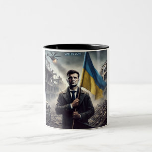 Drapeau ukrainien Zelenskyy Mug à deux tons
