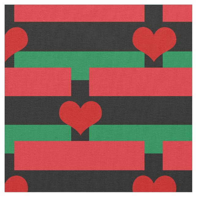 Drapeau Unia Tissu & Coeur - Drapeau panafricain (Fermer)