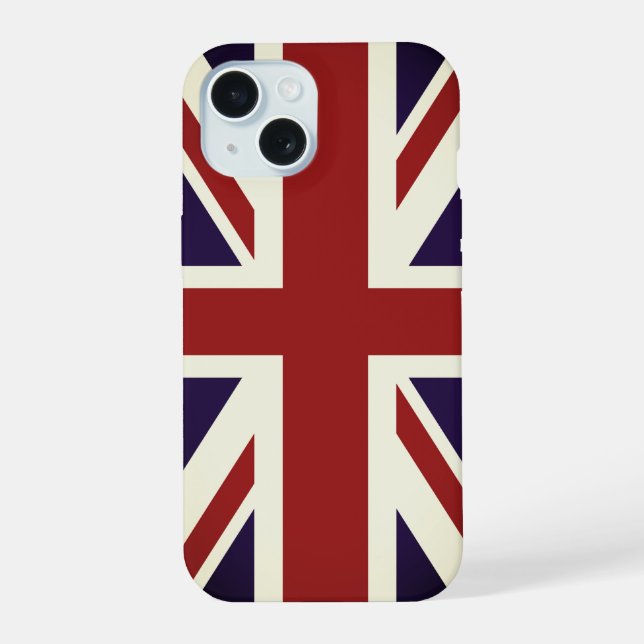 drapeau Union Jack anglais iPhone 15 coque (Verso)