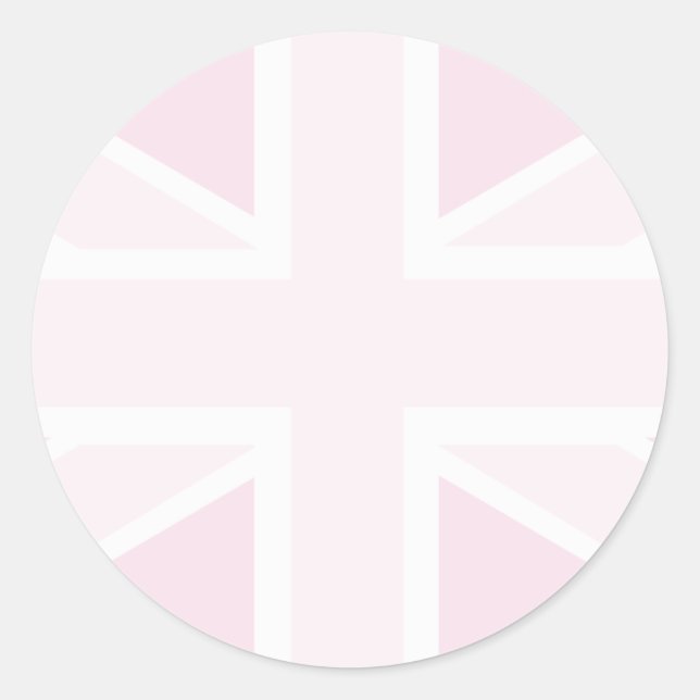 Drapeau Union Jack dans les stickers rose bébé (Devant)