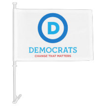 Drapeau unique de voiture de Parti démocrate