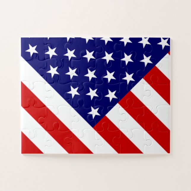 Drapeau USA 11x14 30pc jpcn Jigsaw Puzzle (Horizontal)