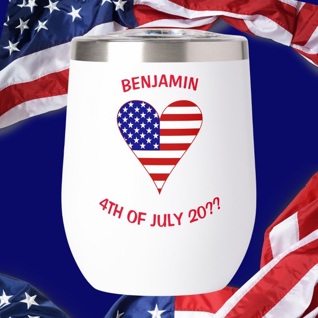Drapeau USA Cœur Funky Personnalisé (Créateur téléchargé)
