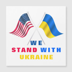 Drapeau USA - Drapeau Ukraine - Nous Sommes Avec L