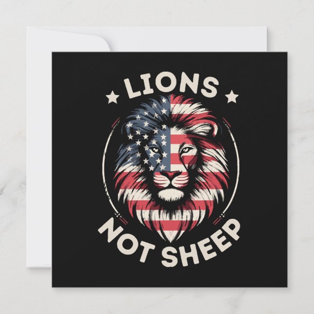 Drapeau USA, LIONS PAS MOUTONS (Devant)