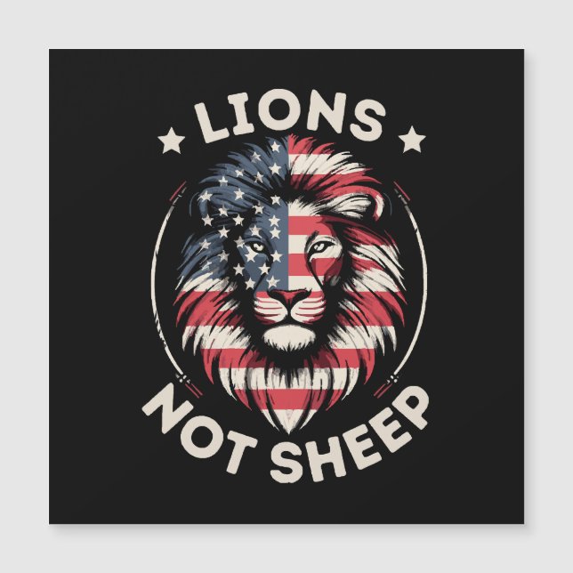 Drapeau USA , LIONS PAS MOUTONS (Devant)