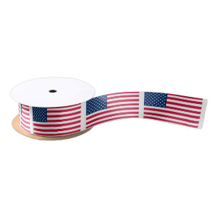 Drapeau USA Ruban en Satin Drapeaux Américains Pat