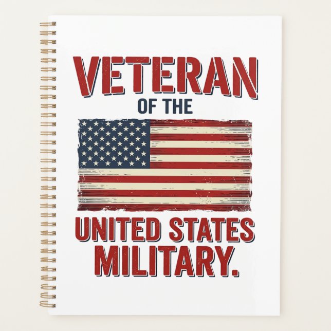 Drapeau USA Vétéran Vintage Design Vectoriel Milit (Devant)