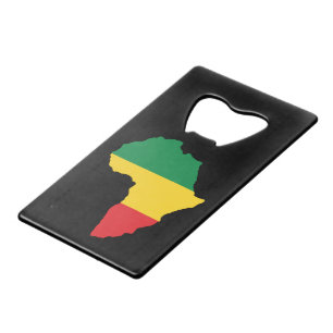 Drapeau vert, or et Afrique rouge