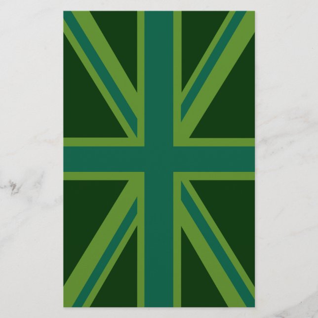 Drapeau vert Union Jack (Devant)