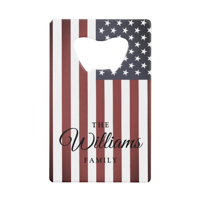 Drapeau vintage américain et nom de famille person (Devant)