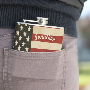 Drapeau Vintage américain Flacon personnalisé