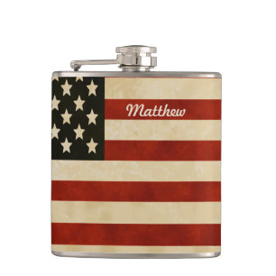 Drapeau Vintage américain Flacon personnalisé