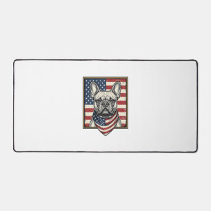 Drapeau vintage de Bulldog français patriotique