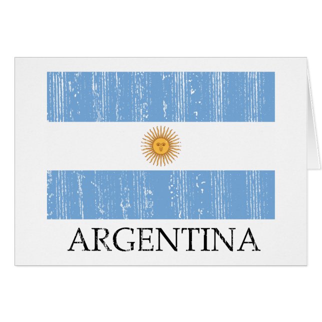 Drapeau vintage de l'Argentine (Devant horizontal)