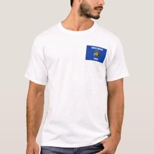 Drapeau Wisconsin + Carte T-shirt