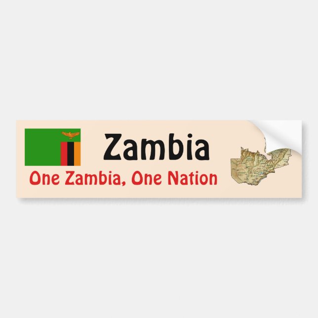 Drapeau Zambie + Sticker pare-chocs (Devant)