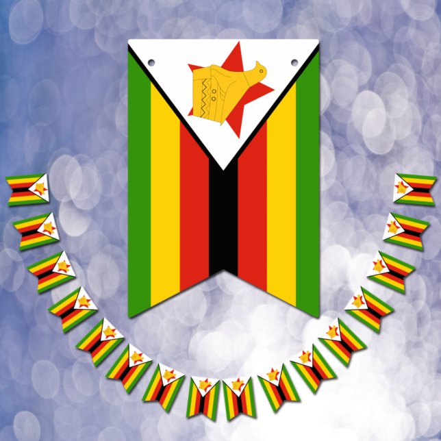 Drapeau zimbabwéen et fêtes zimbabwéennes Bannière (Créateur téléchargé)
