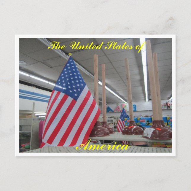 Drapeaux américains n'plungers carte postale (Devant)