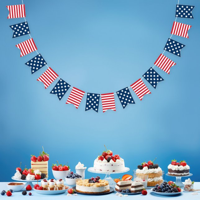 Drapeaux américains rectangles rouges blancs bleus (Créateur téléchargé)
