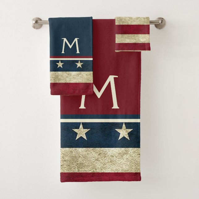 Drapeaux américains rustiques de pays patriotique  (En situation)