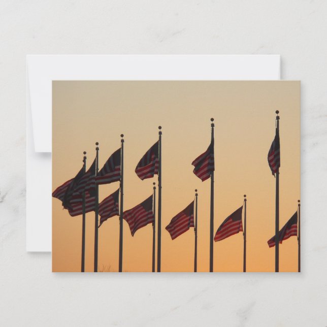 Drapeaux au coucher du soleil Patriotique américai (Devant)