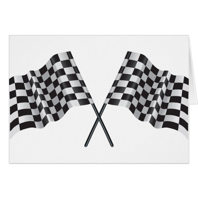 drapeaux croisés checkered (Devant horizontal)