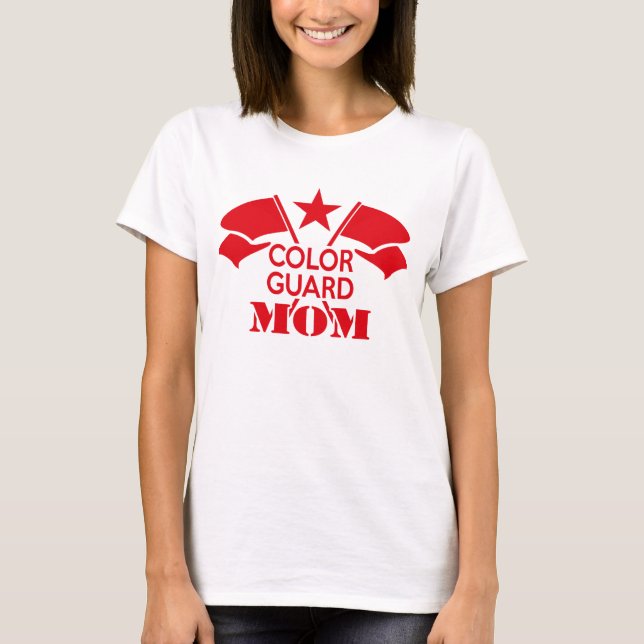 Drapeaux croisés rouge Garde couleur T-shirt maman (Devant)
