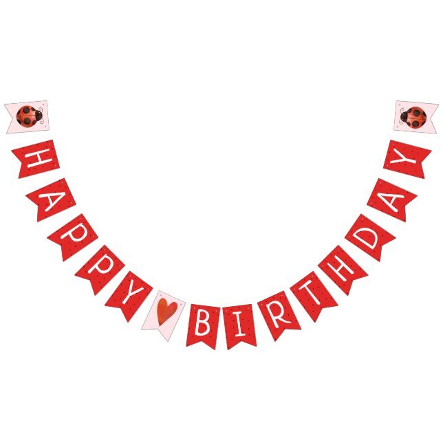 Drapeaux d'anniversaire de Ladybug Pennant Banner  (Tout)