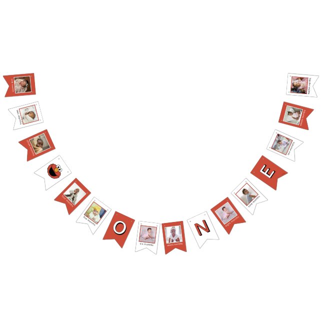 Drapeaux de banderole d'anniversaire Elmo de 1ère  (Tout)