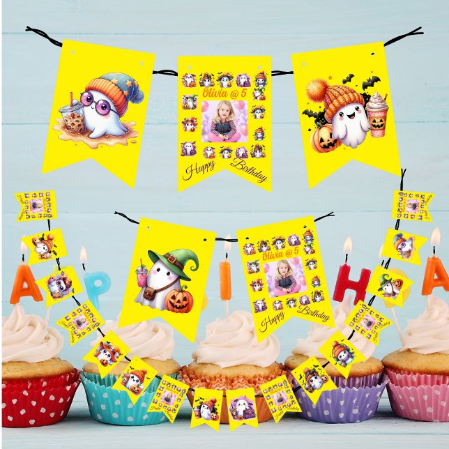 Drapeaux de Bunch Ghost pour enfants Anniversaire (Créateur téléchargé)