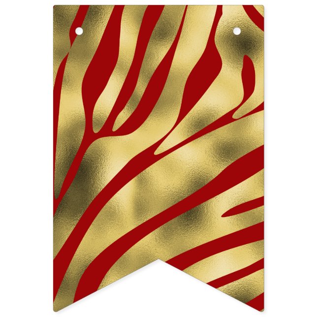 Drapeaux de Bunch Zèbre Rouge et Or (Premier drapeau)