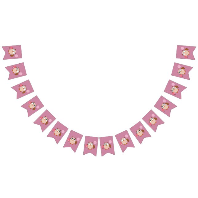 Drapeaux de Bunl de Chouette d'anniversaire (Tout)