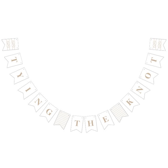Drapeaux de bunting à nœud illustré - Beige (Tout)