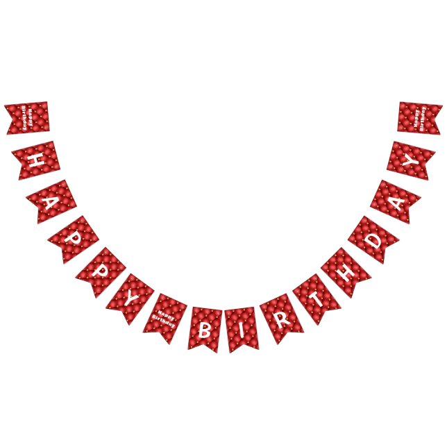 Drapeaux de Bunting Anniversaire Or Red Diamonds T (Tout)