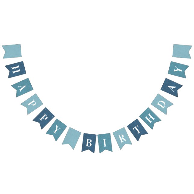 Drapeaux de Bunting Bleu pour anniversaire personn (Tout)