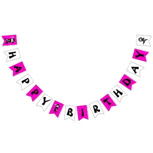 Drapeaux de Bunting d'Anniversaire Cute Little Nin