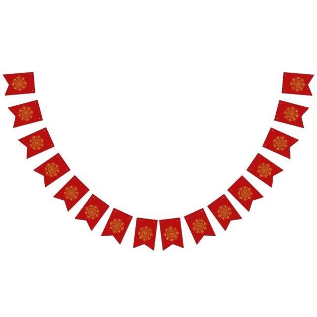 Drapeaux de Bunting d'inspiration arabe rouge et o (Tout)