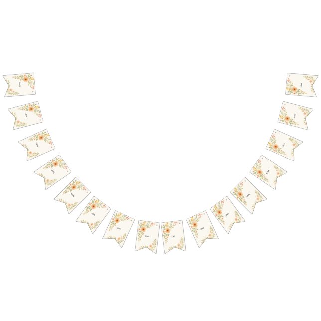 Drapeaux de Bunting Mariage Rustique Fleur sauvage (Tout)